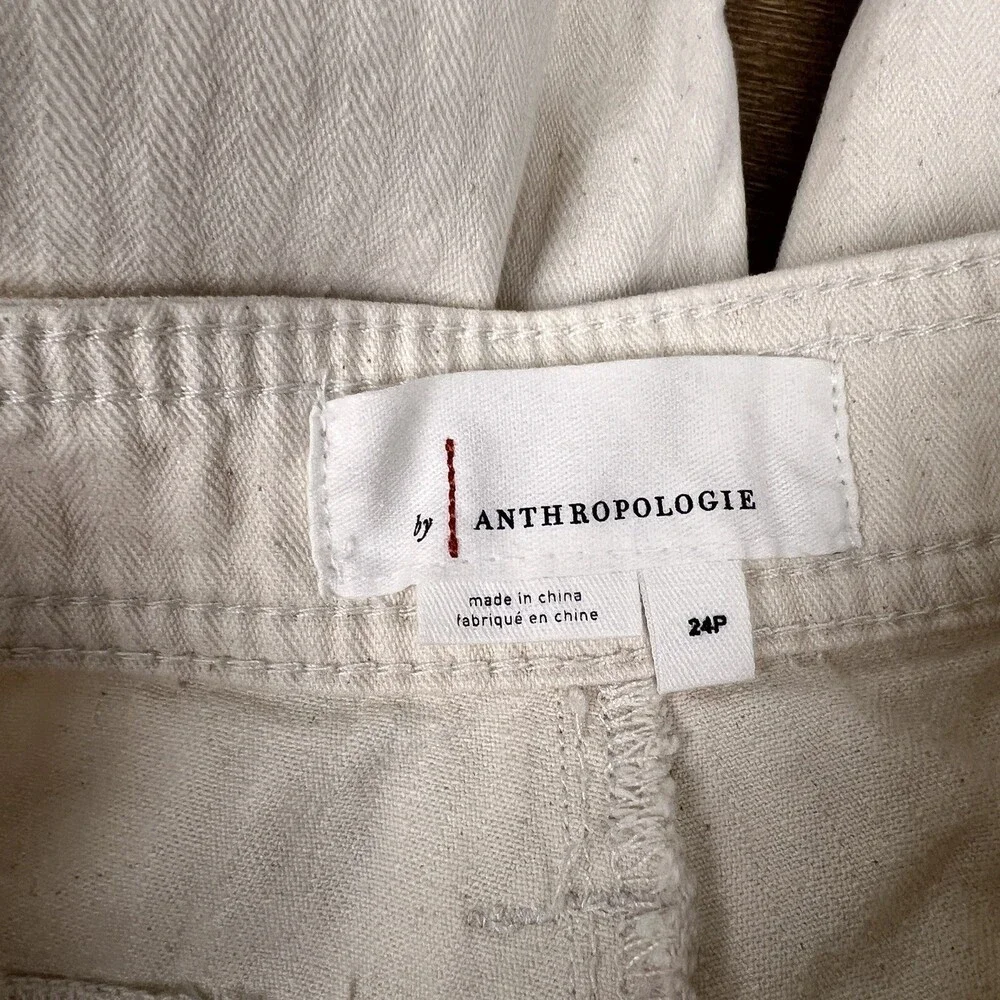 Anthropologie Pants‎ 24 P Womens Beige Twill Straight Leg Carpenter - Picture 3 of 11